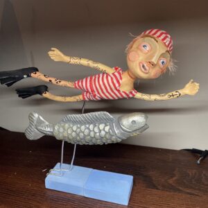 Neil Hughes Puppet Illustration | Kai the swimmer process part 6